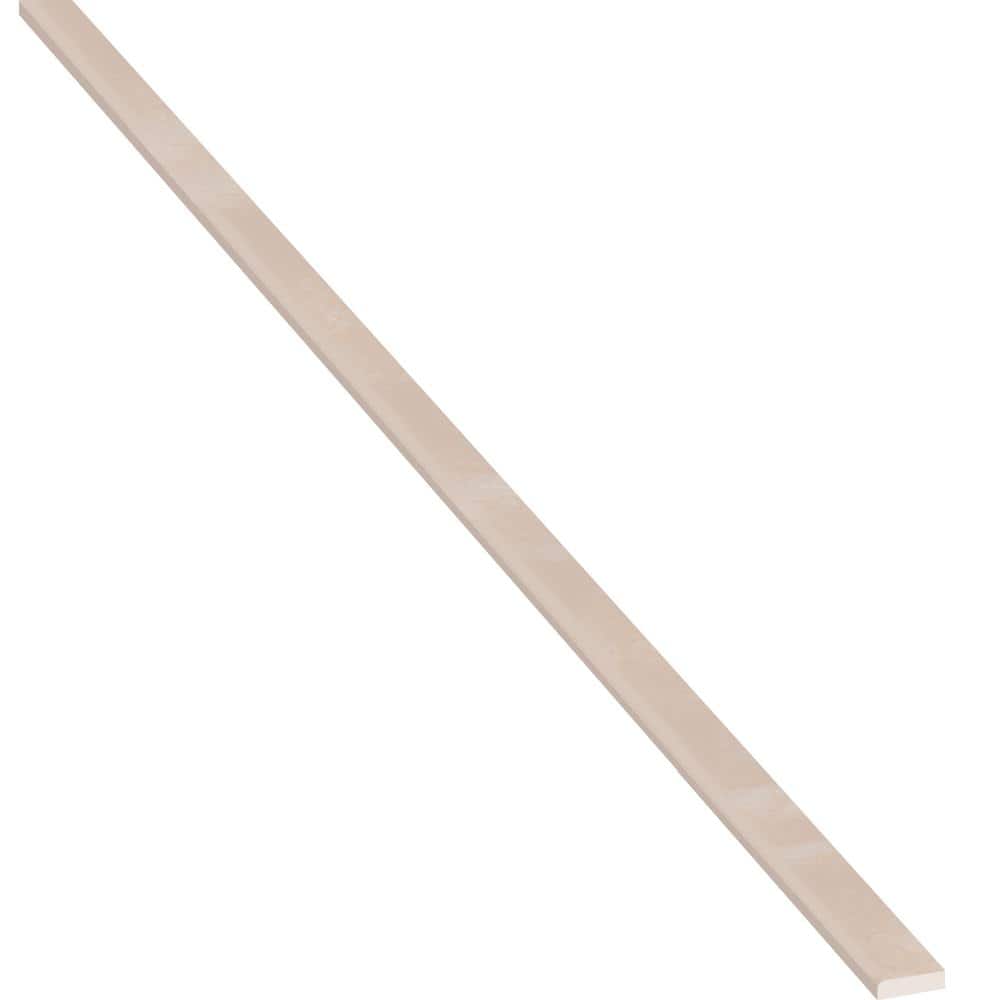Beige Single Beveled 6 in. x 54 in. Polished Engineered Marble Threshold Tile Trim (4.5 lin. ft. /Each)