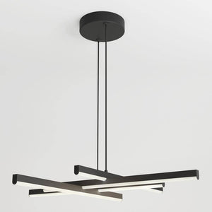 Grid 30 - Watt Integrated LED Black 3 CCT Modern Hanging Pendant Chandelier Light Fixture for Dining Room or Kitchen - Stu's Home Improvement Outlet
