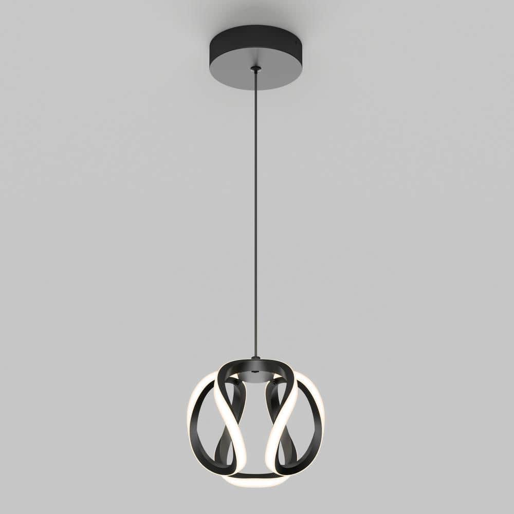 Vivaldi 16 - Watt 1 Light Matte Black Modern 3 CCT Integrated LED Mini Pendant Light Fixture for Kitchen Island - Stu's Home Improvement Outlet