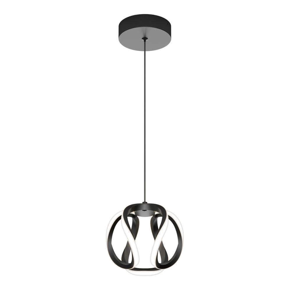 Vivaldi 16 - Watt 1 Light Matte Black Modern 3 CCT Integrated LED Mini Pendant Light Fixture for Kitchen Island - Stu's Home Improvement Outlet