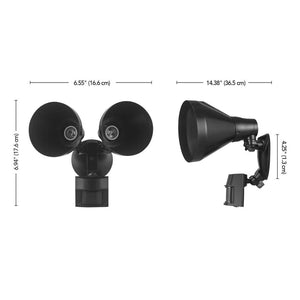 Defiant PAR 180 Degree Black Motion Sensor Wired Outdoor 2 - Head Dusk - to - Dawn Security Flood Light - Stu's Home Improvement Outlet