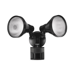 Defiant PAR 180 Degree Black Motion Sensor Wired Outdoor 2 - Head Dusk - to - Dawn Security Flood Light - Stu's Home Improvement Outlet