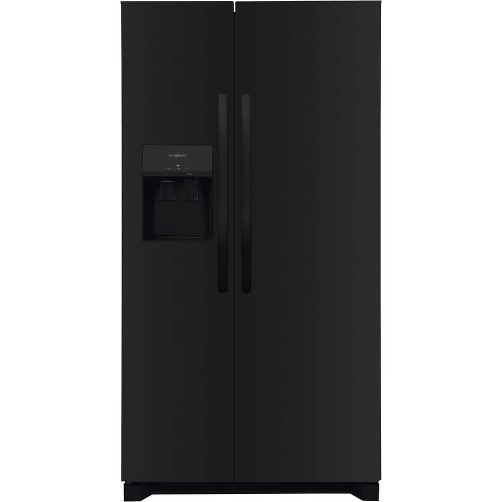 36 in. 25.6 cu. ft. Side by Side Refrigerator in Black, Standard Depth (FRSS2623ABF)