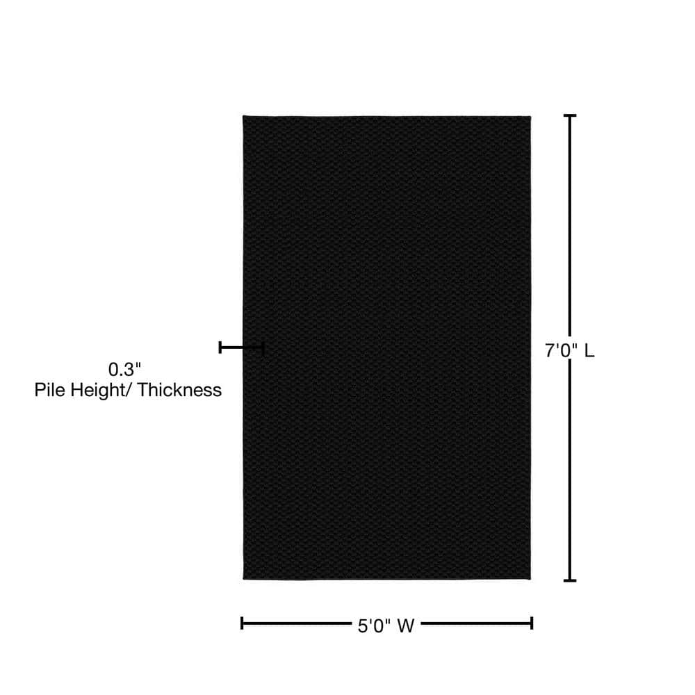 Medallion Black 5 ft. x 7 ft. Area Rug