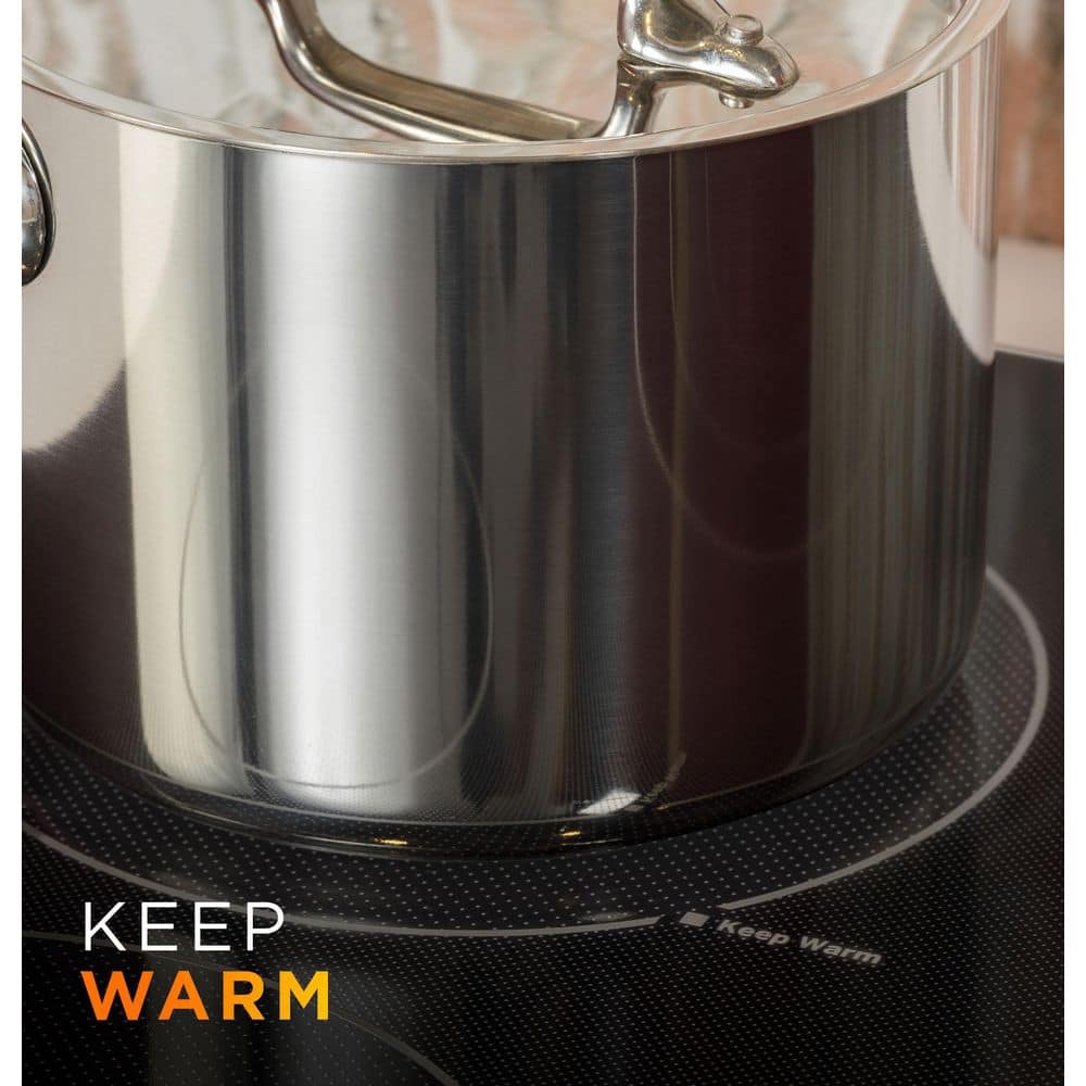 30 in. 5 Burner Elements Radiant Electric Cooktop in Black