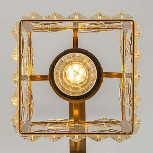 Orillia 12.6 in. 2 - Light Black and Gold Bathroom Vanity Light with Square Shape Crystal Shade Wall Sconce Over Mirror - Stu's Home Improvement Outlet