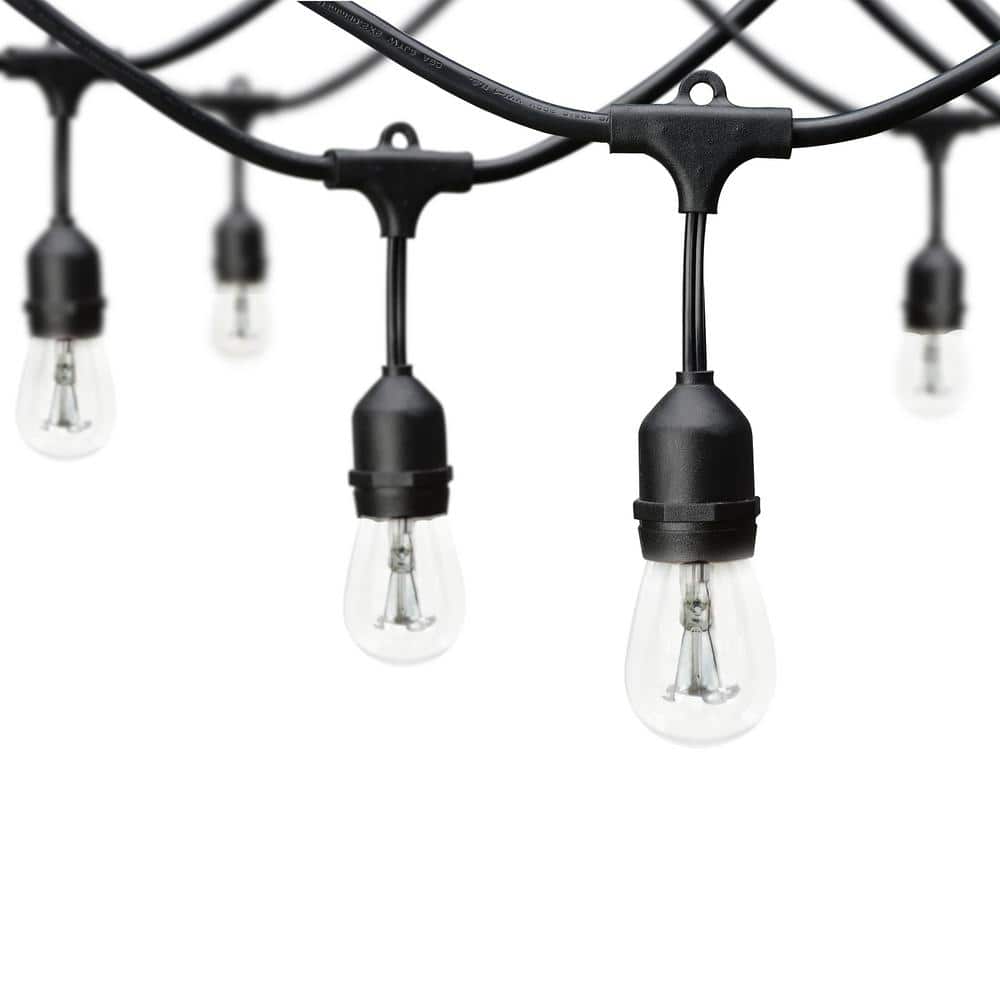Hampton Bay 12 - Light 24 ft. Indoor/Outdoor Plug - In Incandescent Edison Bulb String Light - Stu's Home Improvement Outlet