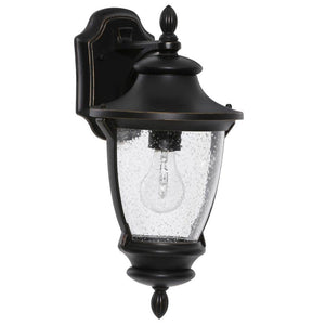Wilkerson 1 - Light Black Outdoor Wall Lantern Sconce - Stu's Home Improvement Outlet