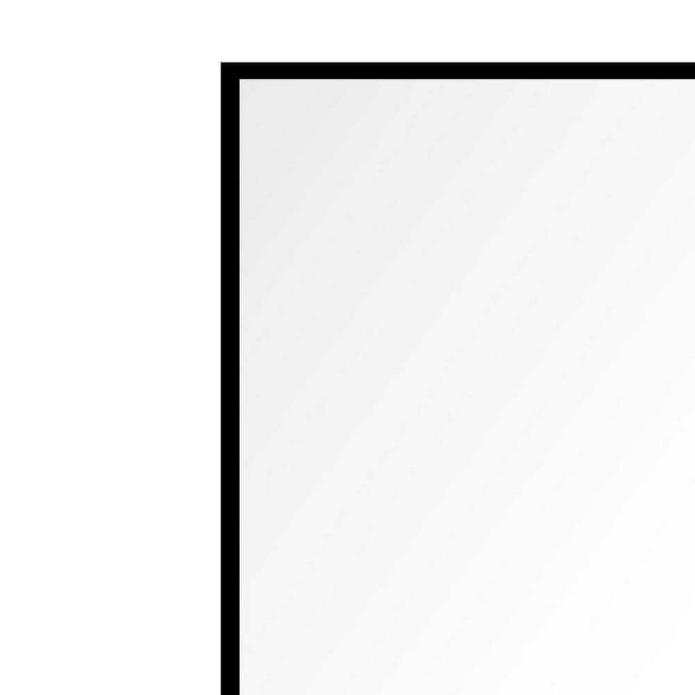 26 in. W x 38 in. H Rectangular Polystyrene Framed Floating Mount Wall Bathroom Vanity Mirror in Black