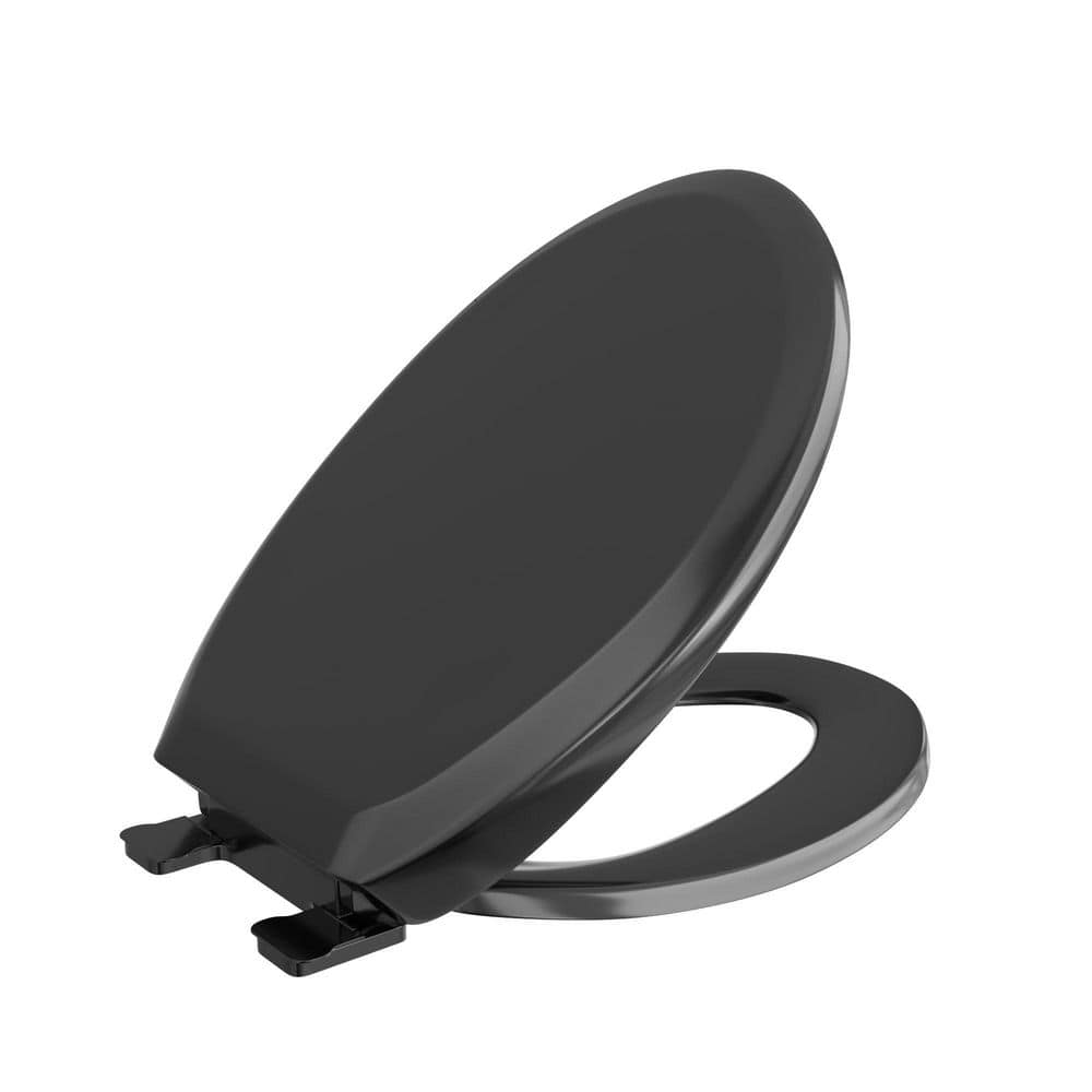 Elongated Front Toilet Seat in Black - Stu's Home Improvement Outlet