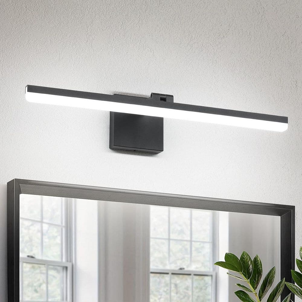 23.6 in. 1 Light Black LED Vanity Light Bar with Adjustable and Dimmable 5500K Light