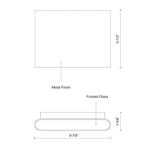 Slate 10 in. 1 Light 26 - Watt Black Integrated LED Wall Sconce - Stu's Home Improvement Outlet