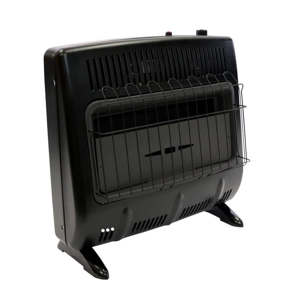 30,000 BTU Vent Free Blue Flame Propane Icehouse Indoor Space Heater - Black