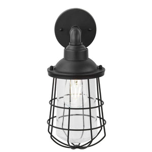 1 - Light Black Hardwired Outdoor Nautical Wall Lantern Sconce - Stu's Home Improvement Outlet