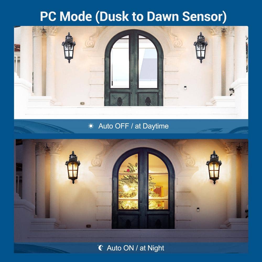 16.8 in. Black Motion Sensing Dusk to Dawn Outdoor Hardwired Wall Lantern Scone with No Bulbs Included, Set of 2 - Stu's Home Improvement Outlet