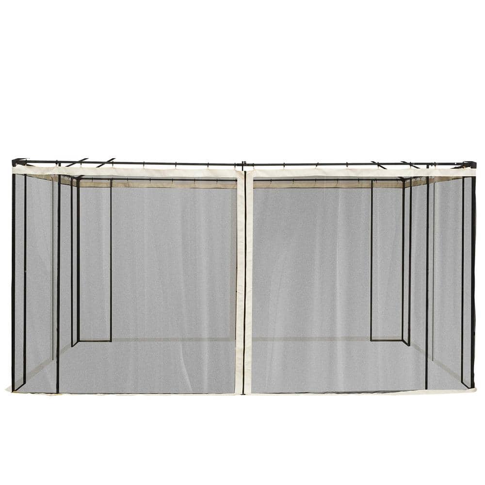 Replacement Mesh Mosquito Netting Screen Walls for 10 ft. x 13 ft. Patio Gazebo, 4 - Panel Sidewalls with Zippers - Stu's Home Improvement Outlet