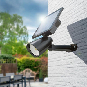 100 Lumen Ashlyn Outdoor Solar LED Spot or Wall Mount Light Black High Brightness Weather Resistant (1 - Pack) - Stu's Home Improvement Outlet