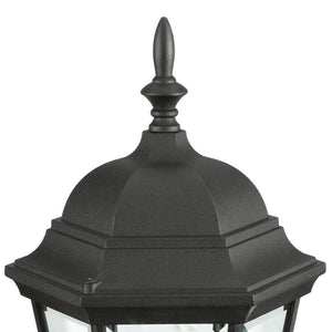 Welbourne Collection 1 - Light Textured Black Clear Beveled Glass Traditional Outdoor Post Lantern Light - Stu's Home Improvement Outlet