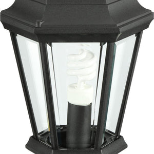 Welbourne Collection 1 - Light Textured Black Clear Beveled Glass Traditional Outdoor Post Lantern Light - Stu's Home Improvement Outlet