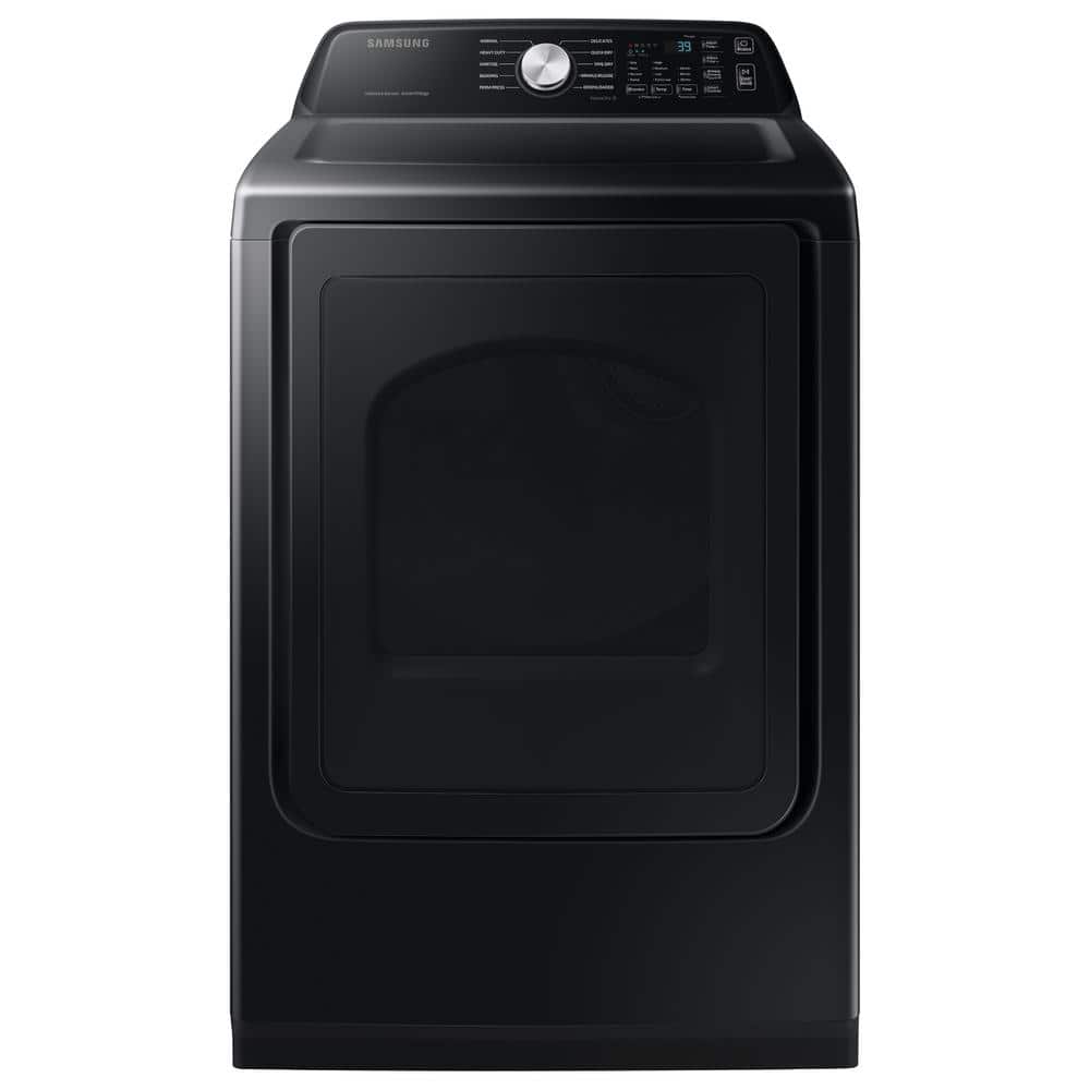 Samsung 7.4 cu. ft. Vented front load Smart Gas Dryer with Sensor Dry in Brushed Black (DVG47CG3500V)