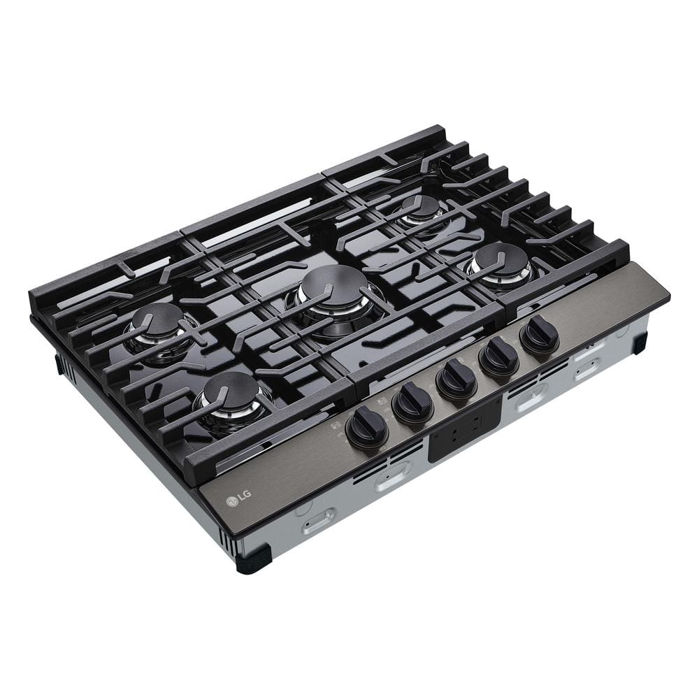 LG 30 in. Gas Cooktop in Black Stainless Steel with 5 Burners and EasyClean - Stu's Home Improvement Outlet