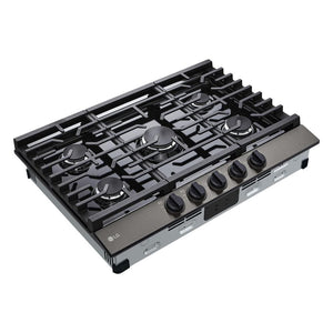 LG 30 in. Gas Cooktop in Black Stainless Steel with 5 Burners and EasyClean - Stu's Home Improvement Outlet