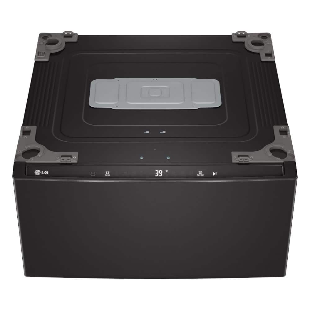 LG 27 in. W 1 cu. ft. Pedestal Front Load Washer Slim DD Motor in Black Steel