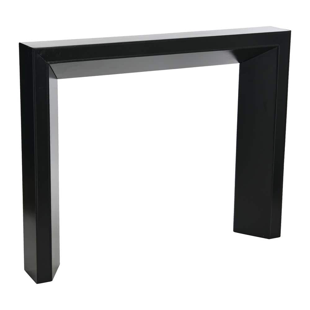 Storied Home 60 in. L x 48 in. H Modern Mantel, Black - Stu's Home Improvement Outlet