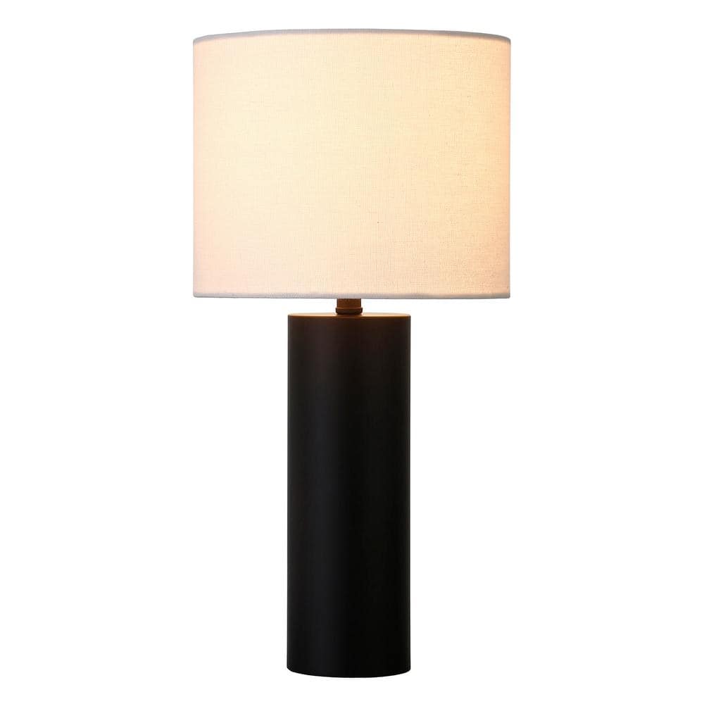York 16 in. Blackened Bronze Mini Lamp with Fabric Shade - Stu's Home Improvement Outlet
