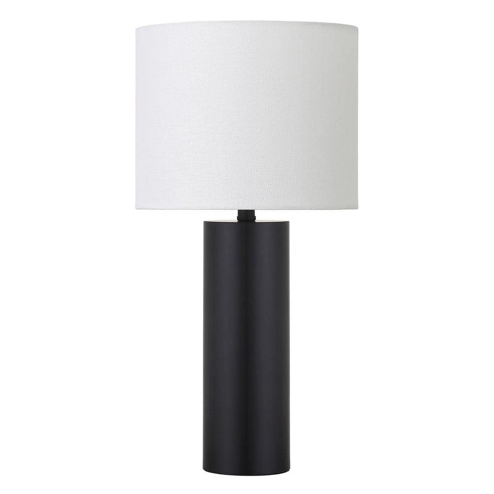 York 16 in. Blackened Bronze Mini Lamp with Fabric Shade - Stu's Home Improvement Outlet