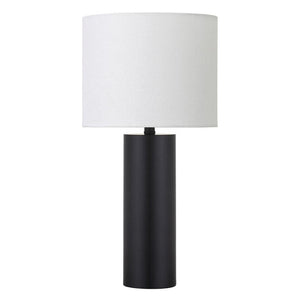 York 16 in. Blackened Bronze Mini Lamp with Fabric Shade - Stu's Home Improvement Outlet