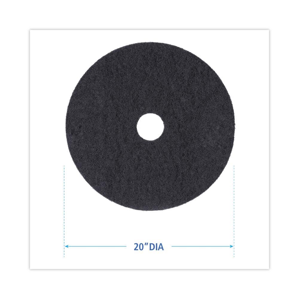 Stripping Floor Pads, 20 in. Dia, Black, (5 - Carton) - Stu's Home Improvement Outlet