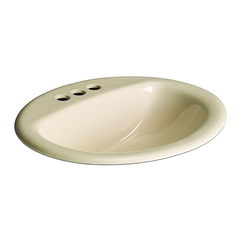 Aragon Self - Rimming Drop - In Bathroom Sink in Bone - Stu's Home Improvement Outlet