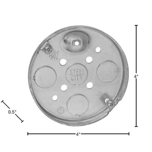 4 in. 6 cu. in. Metal Round Pancake Box (56111 - 30R) - Stu's Home Improvement Outlet