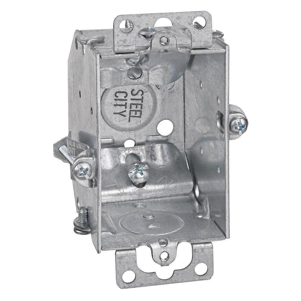 3 in. 10.5 cu. in. Steel Electrical Switch Box with NMSC Clamps (LCOWC