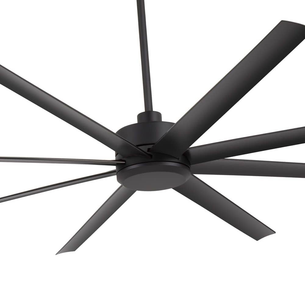 Melissa 84 in. (7 ft.) 6 Fan Speeds Industrial Ceiling Fan in Black with 8 Aluminum Blades and Remote Included No Light - Stu's Home Improvement Outlet