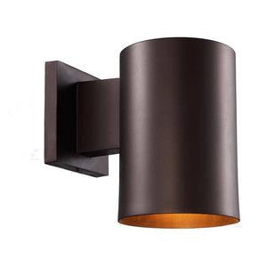 Cali 1 - Light Small Bronze Cylinder Outdoor Wall Light Fixture - Stu's Home Improvement Outlet