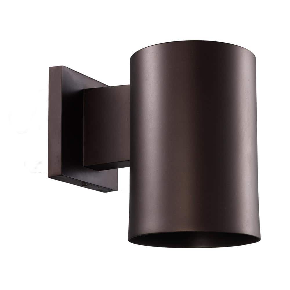 Cali 1 - Light Small Bronze Cylinder Outdoor Wall Light Fixture - Stu's Home Improvement Outlet