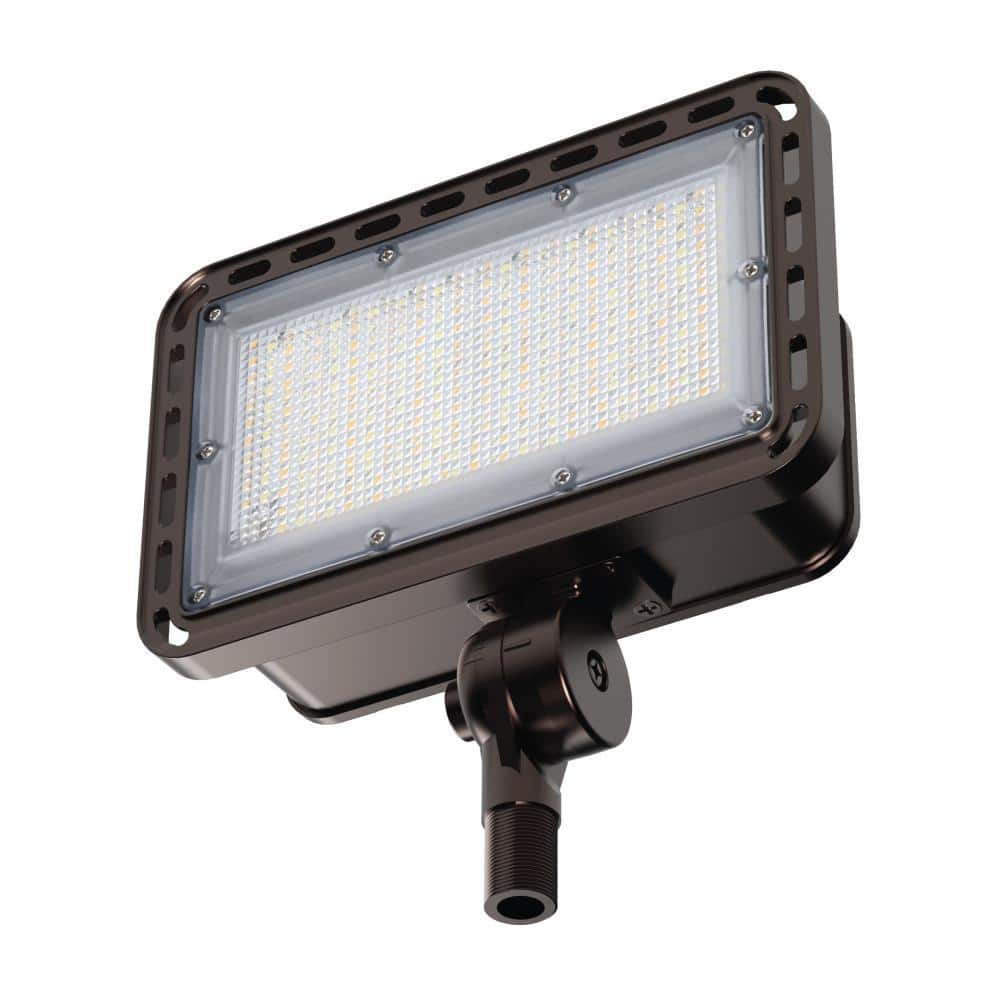 500 - Watt Equivalent 4000/6000/8000 Lumens Selectable 5CCT Bronze Dusk to Dawn Integrated LED Flood Light - Stu's Home Improvement Outlet