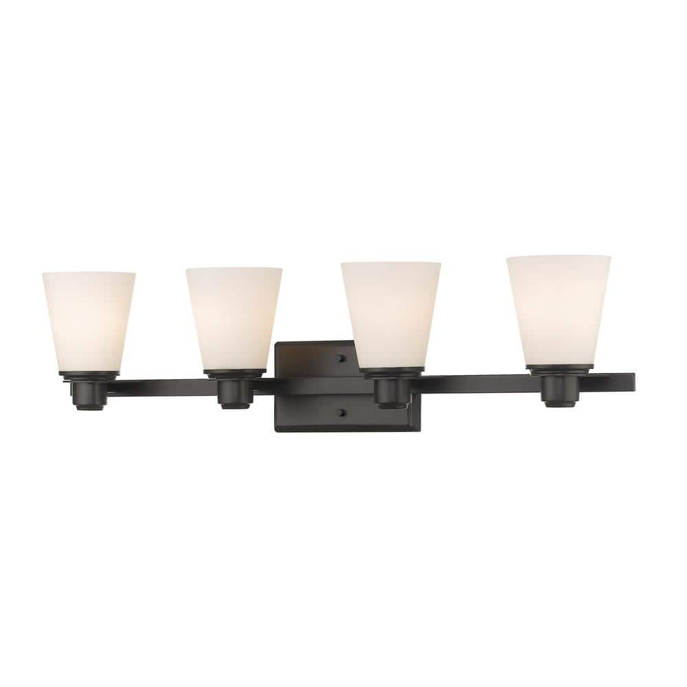 Mariner 4 - Light Bronze Bath Light with Matte Opal Glass Shade - Stu's Home Improvement Outlet