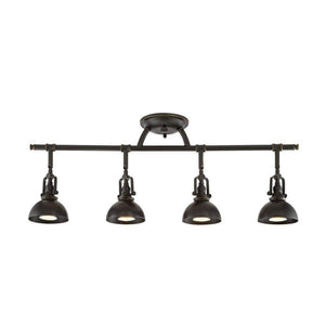 Broadway 50 - Watt 4 - Light Bronze Industrial Track Light with Oil Rubbed Bronze Shade, No Bulb Included - Stu's Home Improvement Outlet