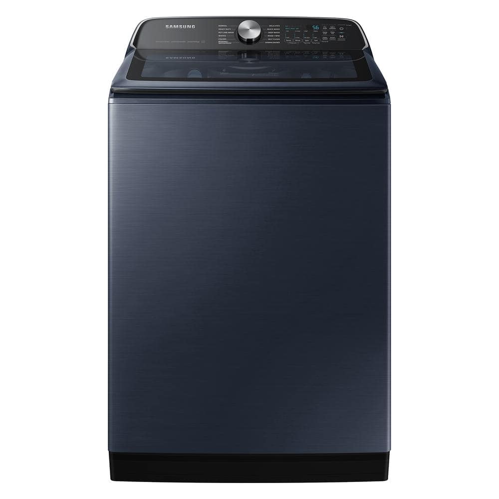 Samsung 5.4 cu. ft. Smart Top Load Washer with Pet Care Solution and Super Speed Wash in Brushed Navy Blue (wa54cg7150ad) - Stu's Home Improvement Outlet
