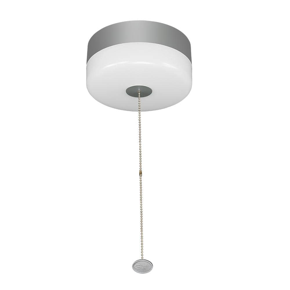 Spin Light 7 in. Closet Light LED Flush Mount Ceiling Light w/ Pull Chain Brushed Nickel Accent Clothes Closet Rated - Stu's Home Improvement Outlet