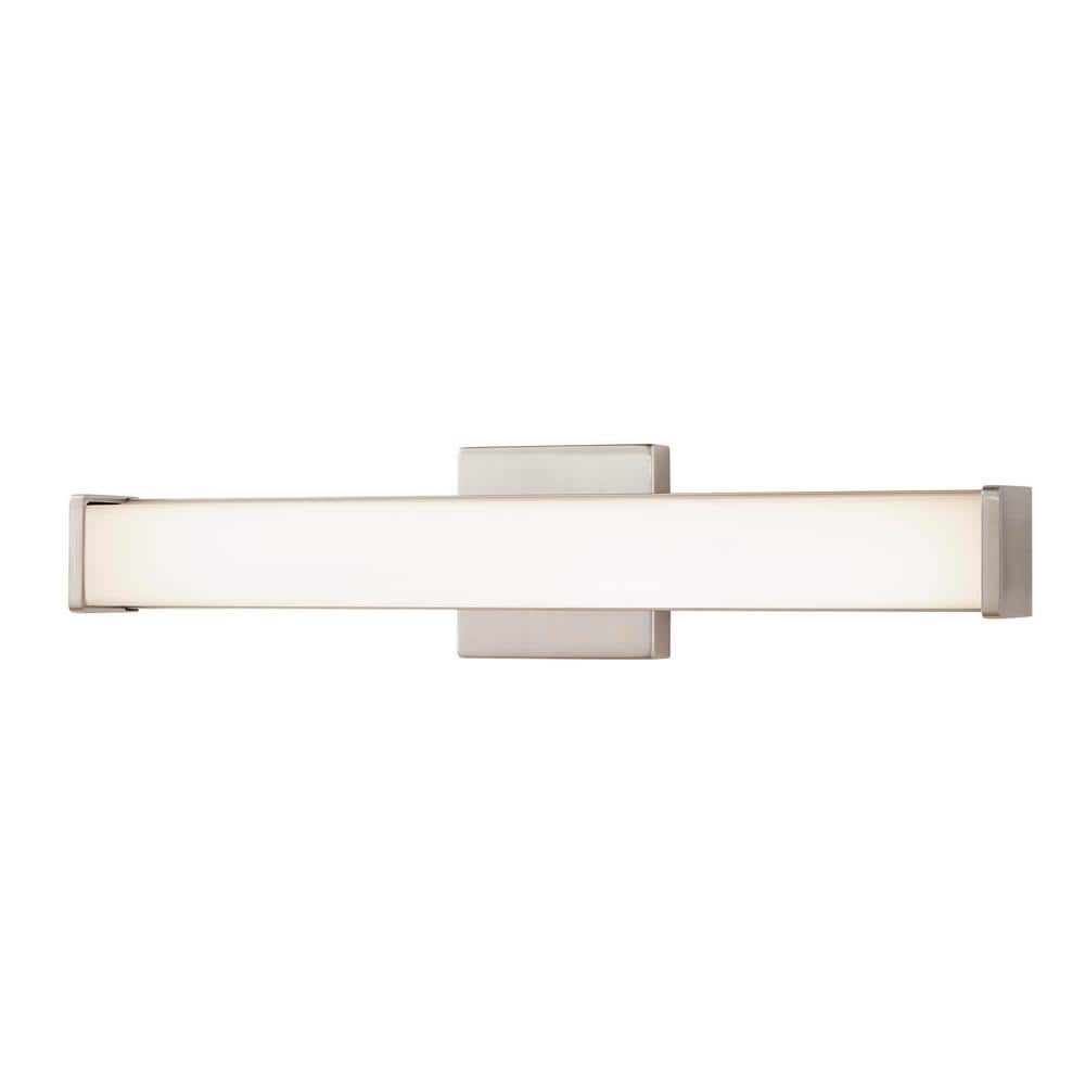 Astrid 24 in. Brushed Nickel 5 - CCT LED Bathroom Vanity Light Bar with Frosted Glass - Stu's Home Improvement Outlet