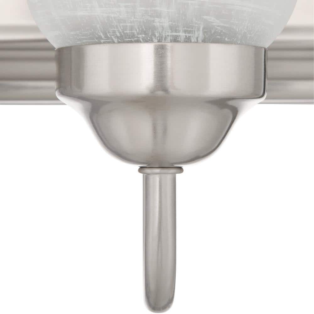 24 in. 3 - Light Brushed Nickel Bathroom Vanity Light with Glass Shades - Stu's Home Improvement Outlet