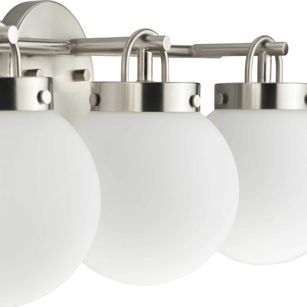 Silverdale Collection 22 in 3 - Light Brushed Nickel Soft Modern Vanity Light for Bathrooms - Stu's Home Improvement Outlet
