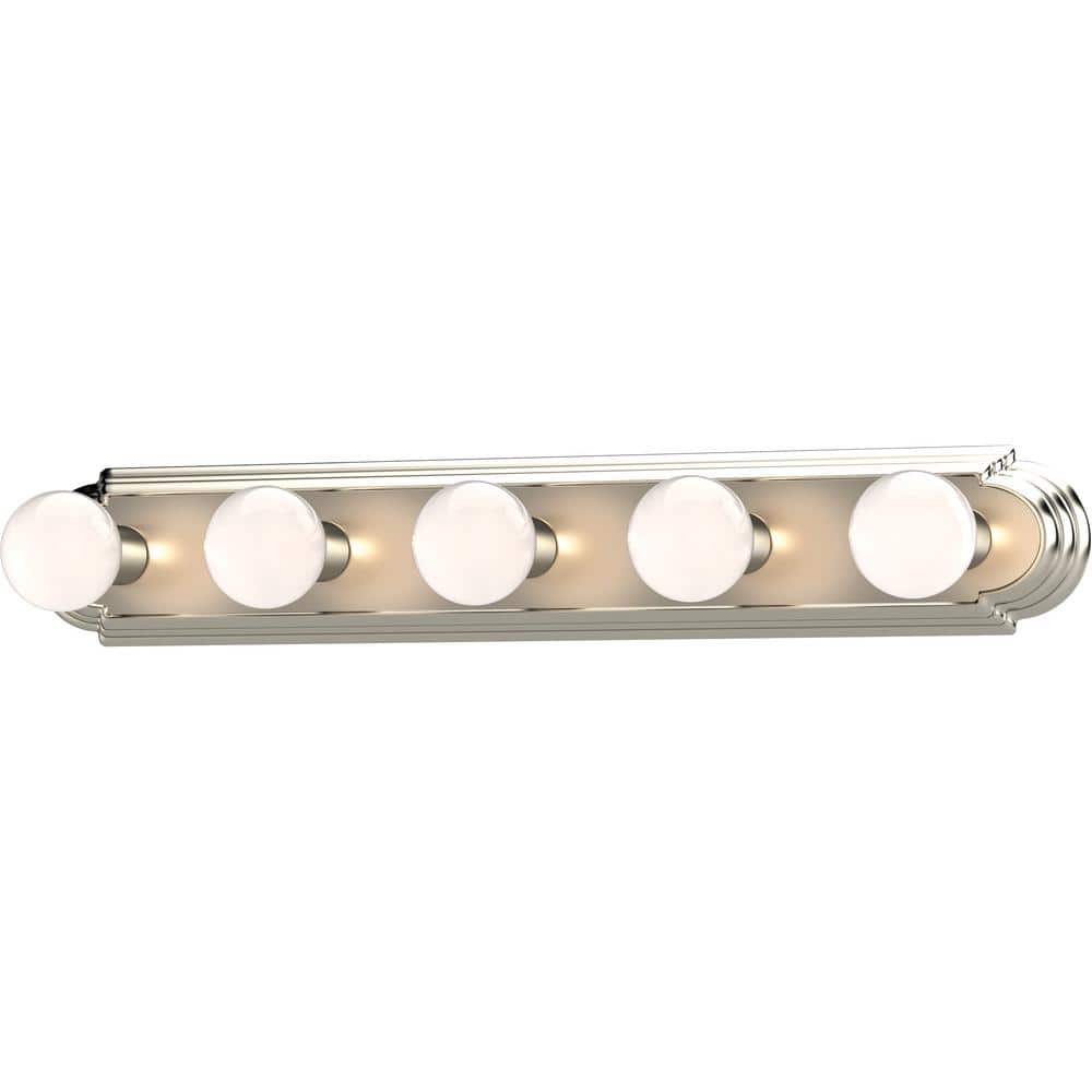 5-Light Brushed Nickel Bath or Vanity Light