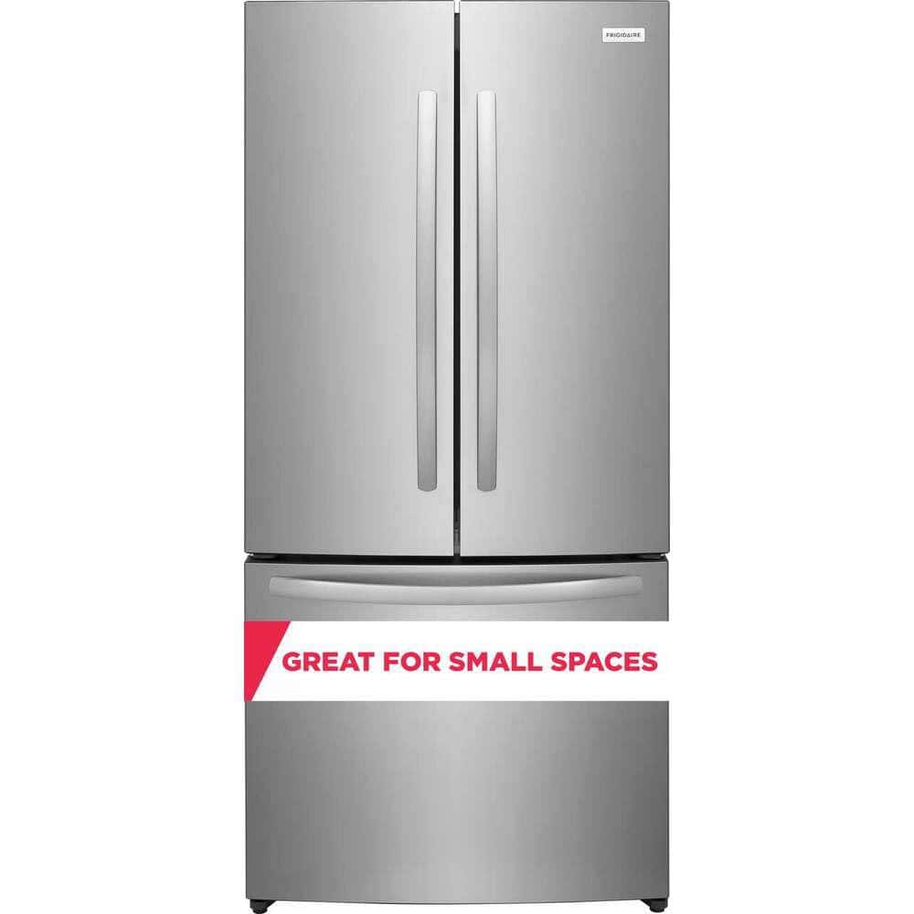 Frigidaire 31.5 in. 17.6 cu. ft. Counter Depth French Door Refrigerator, brushed steel (FRFG1723AV)