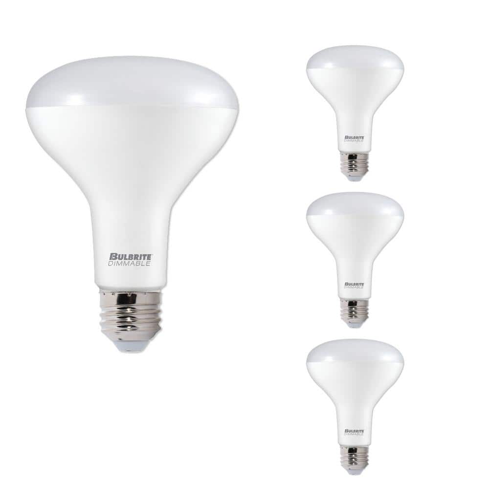75-Watt Equivalent BR30 Dimmable Medium Screw LED Light Bulb Soft White Light 3000K (4-Pack)