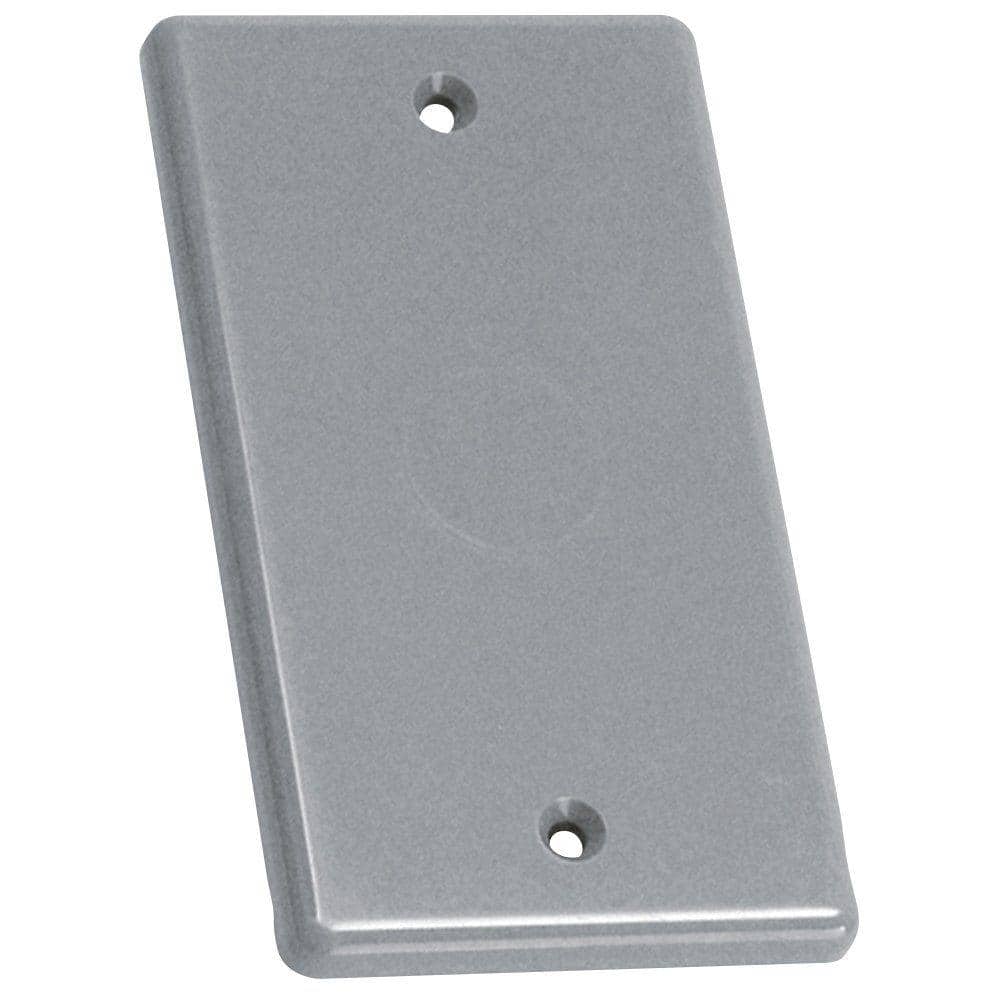 1-Gang Blank Handy Electrical Box Cover (Gray) (HB1BL)